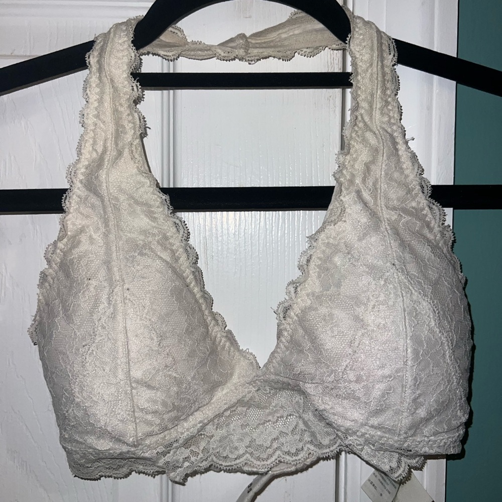 Gilly Hicks Lace Halter Bralette - Cream